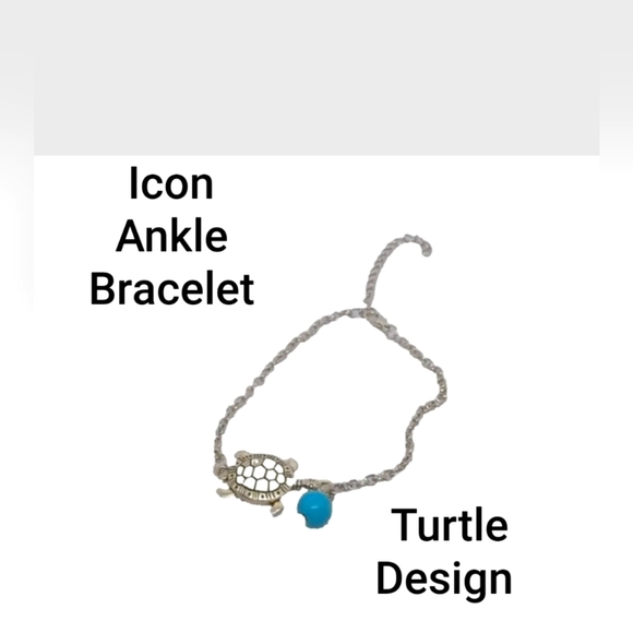 Turtle Ankle Bracelet Stainless Steel New with Tags - Picture 1 of 6